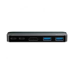 Хаб Type-C для MacBook Pro | Air Baseus Transparent Series Dual Deep Gray - Фото 2
