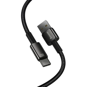 Зарядный кабель Baseus Tungsten Gold Fast Charging USB to USB-C 100W Black (1m) - Фото 5