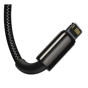 Зарядный кабель Baseus Tungsten Gold One-for-three Type C to Lightning to Micro-USB 1.5m - Фото 4