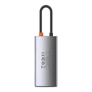 Хаб (адаптер) Baseus USB-C Metal Gleam Series 4-in-1 для MacBook | iMac | iPad - Фото 4