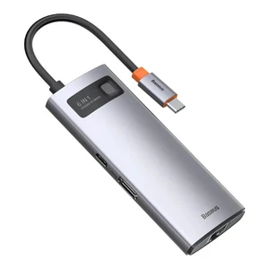 Хаб (адаптер) Baseus USB-C Metal Gleam Series 6-in-1 для MacBook | iMac | iPad CAHUB-CW0G - Фото 1