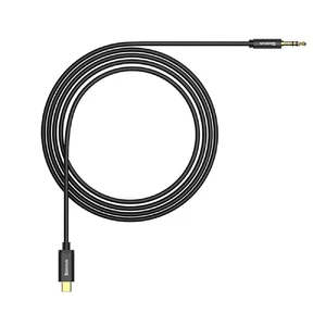 Кабель Baseus Yiven M01 USB-C to Mini-Jack 3.5mm Black 1.2m - Фото 4