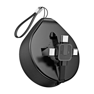 Кабель-рулетка Baseus Waterdrop Scaling 3-in-1 USB to Micro-USB | USB Type-C | Lightning Black - Фото 5
