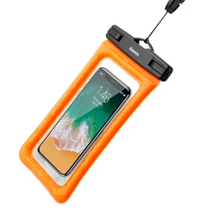 Универсальный водонепроницаемый чехол Baseus Waterproof Bag Orange для смартфонов до 6" - Фото 3