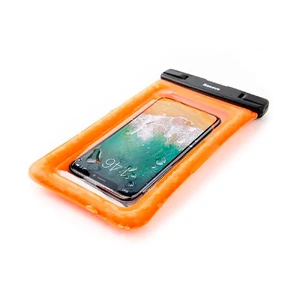 Универсальный водонепроницаемый чехол Baseus Waterproof Bag Orange для смартфонов до 6" - Фото 4
