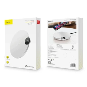Бездротова зарядка Baseus Digital LED Display з Lightning White 10W - Фото 4