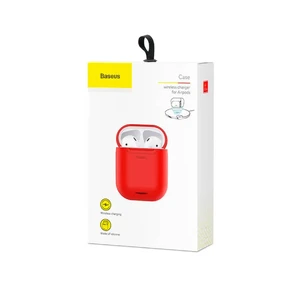 Бездротовий зарядний чохол Baseus Wireless Charger Red для AirPods - Фото 5