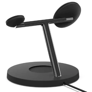 Бездротовий зарядний пристрій Belkin 3-in-1 Boost Charger Pro with MagSafe 15W Black для iPhone | AirPods | Apple Watch (2022) - Фото 2