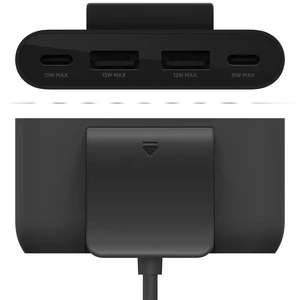 Адаптер (хаб) Belkin BoostCharge 4-Port Power Extender 30W з роз'ємами 2xUSB-C, 2xUSB-A для iPhone | iPad | MacBook - Фото 4