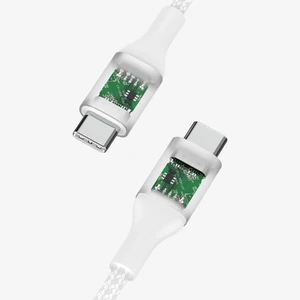 Нейлоновий кабель Belkin Boost USB-C to USB-C для швидкої зарядки PD3.1 240W (2m) White - Фото 4