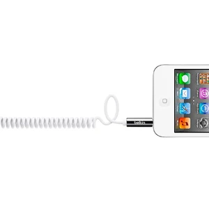 Акустичний кабель Belkin Coiled 3.5 AUX White - Фото 2