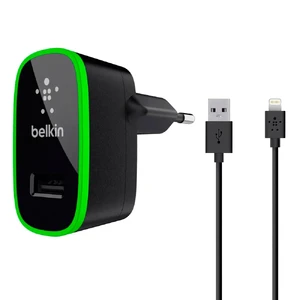Зарядний пристрій Belkin Dual USB Home Charger Black with Lightning Cable (10 Watt | 2.1 Amp)
