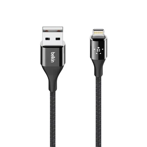 Нейлоновый кабель Belkin MIXIT↑ DuraTek Black Lightning to USB 1.2m - Фото 2