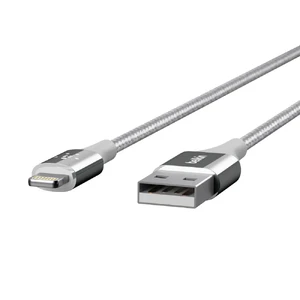 Нейлоновый кабель Belkin MIXIT↑ DuraTek Silver Lightning to USB 1.2m - Фото 3