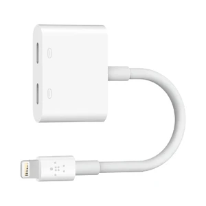 Перехідник Belkin Lightning to Lightning Audio + Charge RockStar F8J198btWHT - Фото 1