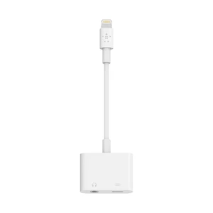 Перехідник Belkin Lightning to Lightning | AUX 3.5mm Audio + Charge RockStar - Фото 3