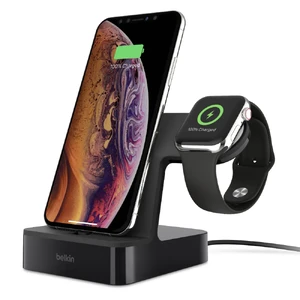 Док-станція Belkin PowerHouse Charge Dock Black для iPhone і Apple Watch F8J237VFBLK - Фото 1