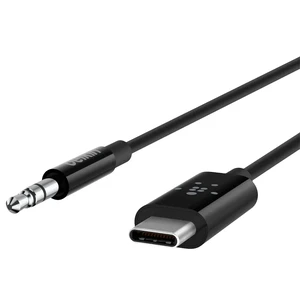 Кабель-перехідник Belkin RockStar USB Type-C to AUX 3.5mm Black (0.9m) - Фото 2