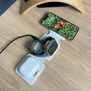 Складная портативная док-станция 3-в-1 для iPhone, Apple Watch, AirPods с быстрой зарядкой 15W | iLoungeMax MagSafe Foldable - Фото 4