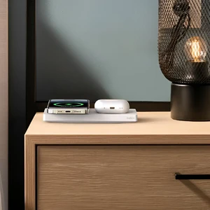 Беспроводная быстрая зарядка 2в1 с MagSafe Belkin BoostCharge Pro White для iPhone/AirPods, 15 Вт - Фото 4