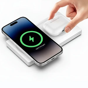 Беспроводная быстрая зарядка 2в1 с MagSafe Belkin BoostCharge Pro White для iPhone/AirPods, 15 Вт - Фото 7