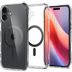 Прозорий чорний чохол Spigen Ultra Hybrid Mag для iPhone 16 8809971231022 - Фото 1