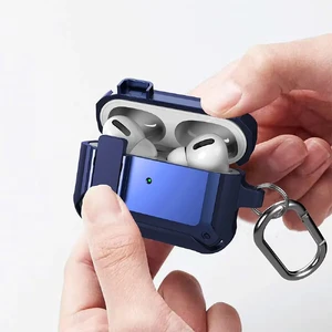 Протиударний чохол на замку для AirPods 3 з карабіном | iLoungeMax Lock Case Midnight Blue - Фото 3