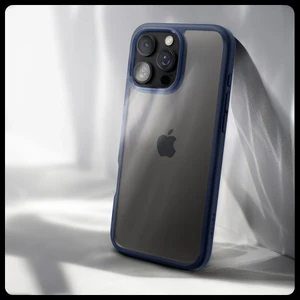Прозрачный синий чехол Spigen Ultra Hybrid для iPhone 16 Pro Max - Фото 6