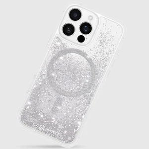 Серебряный блестящий чехол Case-Mate Waterfall MagSafe для iPhone 16 Pro Max - Фото 11