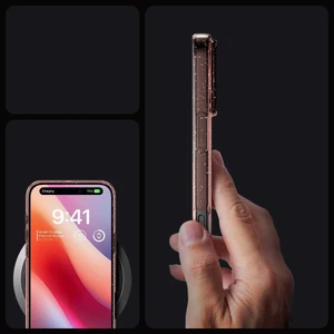 Розовый блестящий чехол Spigen Liquid Crystal для iPhone 16 Pro - Фото 11