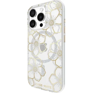 Прозрачный чехол с серебряно-золотыми элементами Case-Mate Floral Gems Mag для iPhone 16 Pro - Фото 3