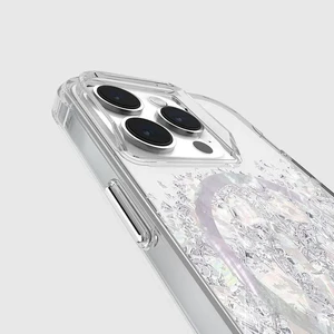Чехол с MagSafe Case-Mate Karat Touch of Pearl Clear Siver для iPhone 15 Pro - Фото 7