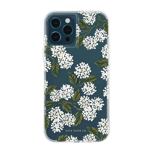 Прозорий чохол Case-Mate Rifle Paper Co. Hydrangea White для iPhone 12 Pro Max у Вінниці