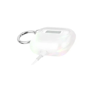 Блестящий силиконовый чехол с карабином Case-Mate Soap Bubble для AirPods Pro - Фото 4