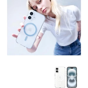 Прозорий білий чохол Spigen Caseology Capella Mag для iPhone 16 - Фото 8