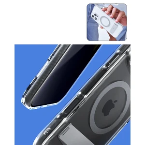 Прозорий сірий чохол Spigen Caseology Capella MagSafe KickStand для iPhone 16 Pro - Фото 12