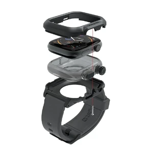 Противоударный чехол-ремешок Catalyst Waterproof Case Space Gray для Apple Watch 44mm SE 2 | SE | 6 | 5 | 4 - Фото 7