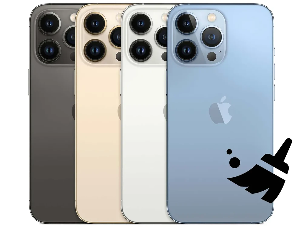 Чистка от пыли и грязи iPhone 13 Pro