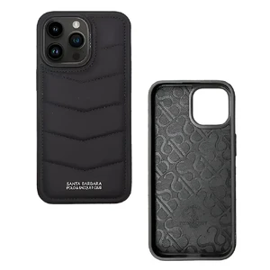 Дутый кожаный чехол Santa Barbara Polo & Racquet Club с подставкой и разъемом для карты CLYDE Black для iPhone 15 Pro - Фото 2