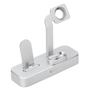Док-станція CoteetCI 3 in 1 Multifunction Charging Stand Silver для Apple Watch | iPhone | AirPods - Фото 2