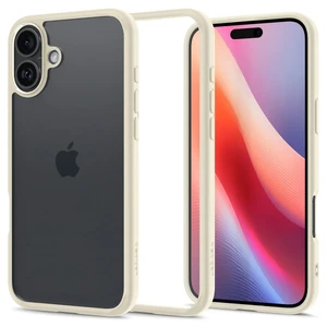 Прозорий бежевий чохол Spigen Ultra Hybrid для iPhone 16 Plus - Фото 13