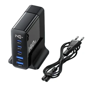 Сетевая быстрая GaN-зарядка с подставкой iLoungeMax Toocki 140W Charger - Фото 2