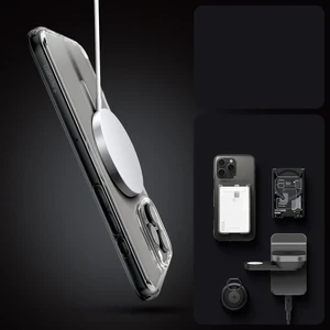 Прозорий білий чохол Spigen Crystal Hybrid Mag для iPhone 16 Pro Max - Фото 12