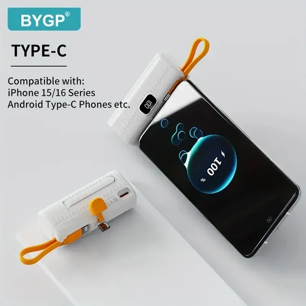 Портативний зарядний пристрій (повербанк) iLoungeMax BYGP Mini Portable Charger Type-C White 5000mAh у Вінниці