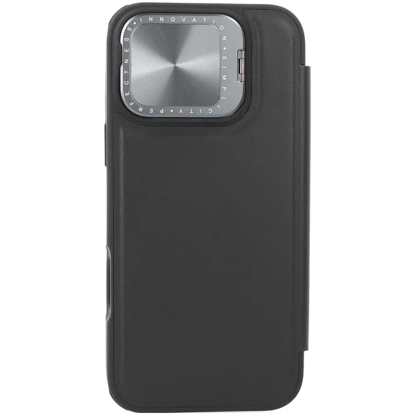 Черный чехол-книга с защитой камеры Nillkin Qin для iPhone 16 Pro Max