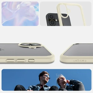Прозорий бежевий чохол Spigen Ultra Hybrid для iPhone 16 Plus - Фото 4