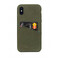 Кожаный чехол с отделением для карт Decoded Back Cover Olive Green для iPhone X | XS - Фото 2