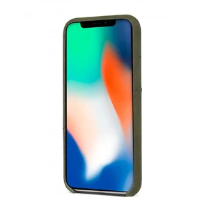 Кожаный чехол с отделением для карт Decoded Back Cover Olive Green для iPhone X | XS - Фото 7