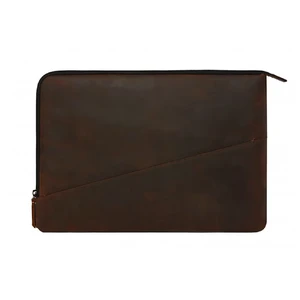 Кожаный чехол-сумка Decoded Waxed Slim Sleeve Brown для MacBook Pro 16" | Pro 15" with Touch Bar (2016-2017) - Фото 2