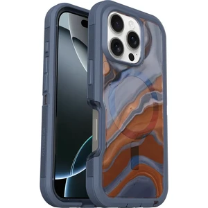 Противоударный чехол Otterbox Defender Series Pro XT MagSafe High Desert Marble (Blue) для iPhone 16 Pro - Фото 2